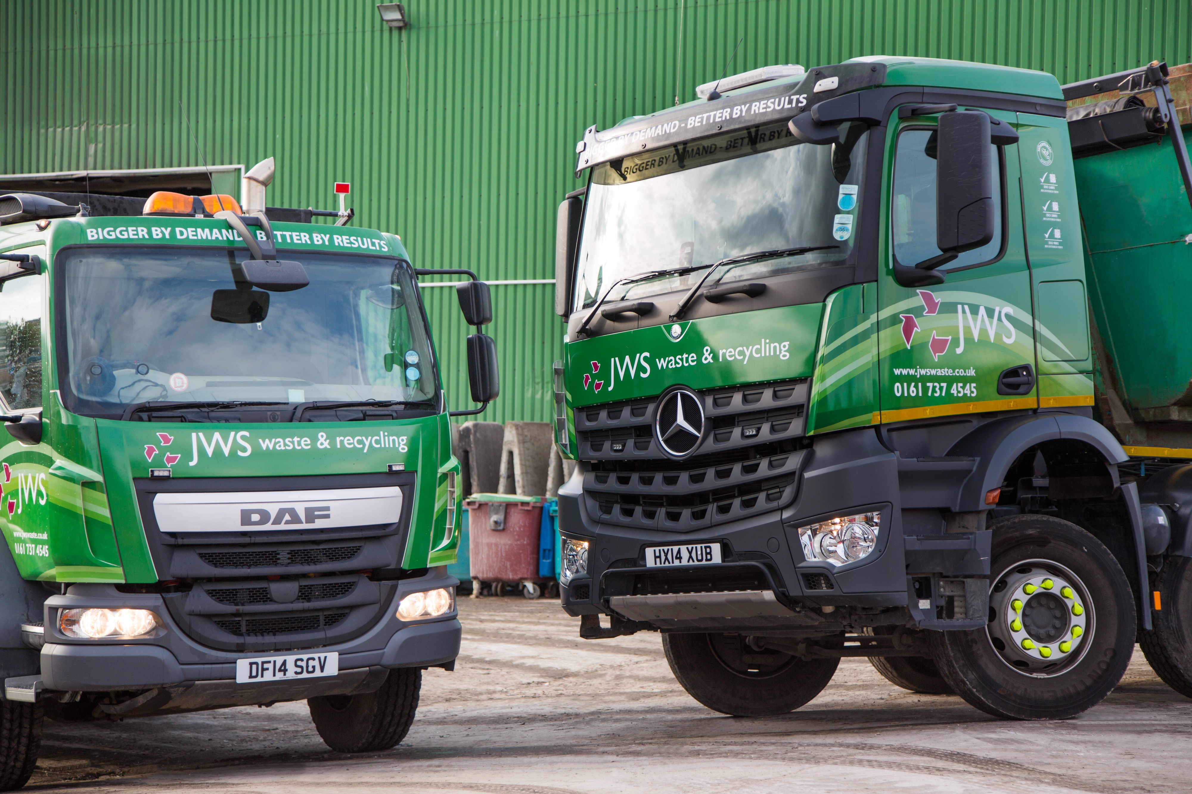 JWS Waste to improve service with new vehicles added to the fleet, from reliable brands DAF and Mercedes